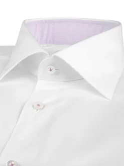 Stenströms Slimline White Contrast Twill Shirt