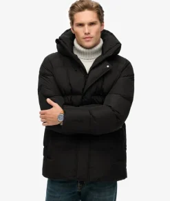Superdry Hooded 5 Baffle Puffer Jacket Black