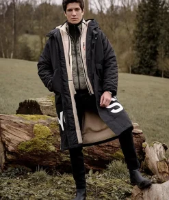 Superdry Robe Coat Black/White