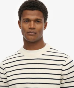 Superdry The Merchant Store Breton Jumper Cream Breton Stripe