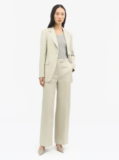 Tiger of Sweden Irit Flared Leg Trousers Beige