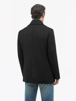Tiger of Sweden Mahler Double-Breasted Peacoat Dark Grey