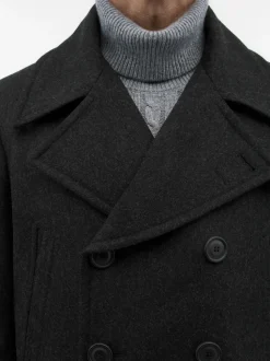 Tiger of Sweden Mahler Double-Breasted Peacoat Dark Grey