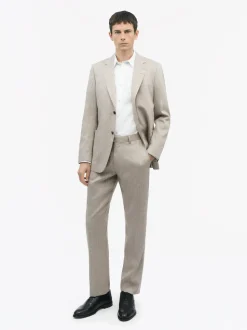 Tiger of Sweden Tense Linen Blend Trousers Light Ivory