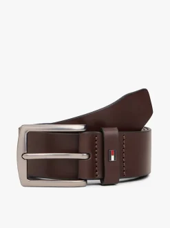 Tommy Hilfiger Denton Leather Belt Gift Box Coffee Bean