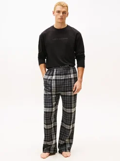 Tommy Hilfiger Essential Flannel Pyjama Bottoms Black Tartan