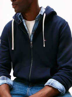 Tommy Hilfiger Fleece Zip-Thru Hoody Navy Blue