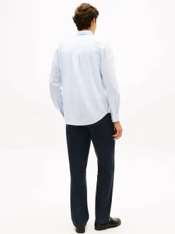 Tommy Hilfiger Flex Regular Fit Stripe Poplin Shirt Sweet Blue