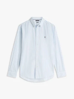 Tommy Hilfiger Flex Regular Fit Stripe Poplin Shirt Sweet Blue