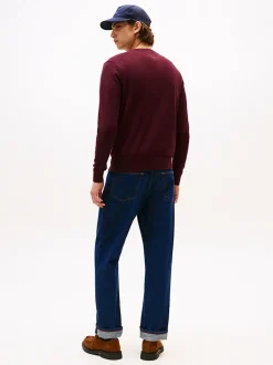 Tommy Hilfiger Pima Cotton Cashmere Crew Neck Deep Burgundy