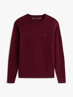 Tommy Hilfiger Pima Cotton Cashmere Crew Neck Deep Burgundy