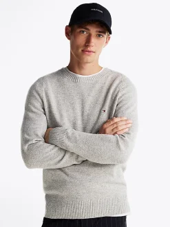 Tommy Hilfiger Pure Lambswool Crew Neck Light Heather Grey