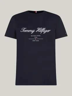 Tommy Hilfiger Script Logo Tee Desert Sky