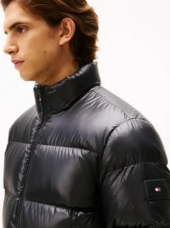 Tommy Hilfiger Shiny Water Repellent Down Puffer Jacket Black