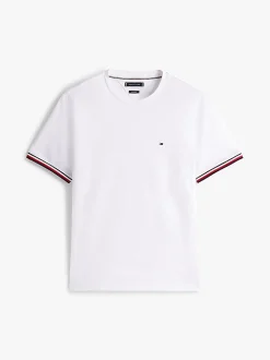 Tommy Hilfiger Signature Cuffs Crew-Neck T-Shirt White