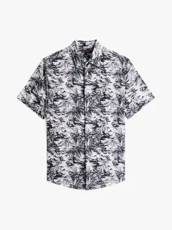Tommy Hilfiger Tropical Print Pure Linen Shirt Desert Sky Allover
