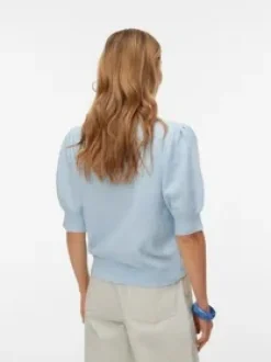 Vero Moda Vmdoffy 2/4 O Neck Pullover Cashmere Blue