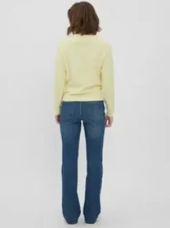 Vero Moda Vmdoffy  Ls O Neck Blouse Yellow Lemon Meringue