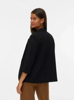 Vero Moda Vmeva 3/4 Loose Blazer Noos Black