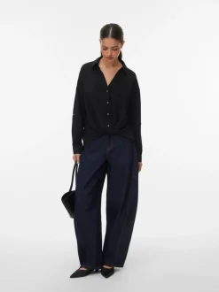 Vero Moda Vmizzy Ls Detail Shirt Black