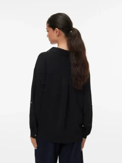 Vero Moda Vmizzy Ls Detail Shirt Black