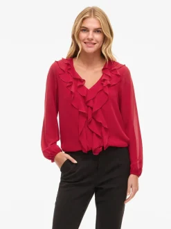 Viane Frill Top Jester Red