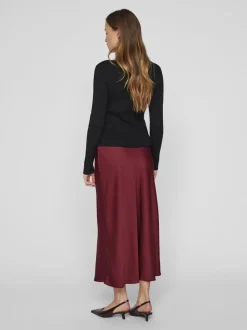 Viellette HW Midi Skirt Cabernet