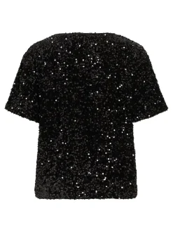 Vifaith Sequin Top Black Beauty