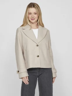 Vila Solo Short Jacket Natural Melange