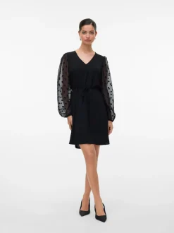 Vmalva V-Neck Dress Black