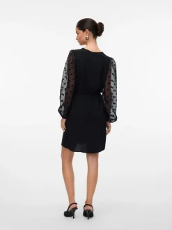 Vmalva V-Neck Dress Black