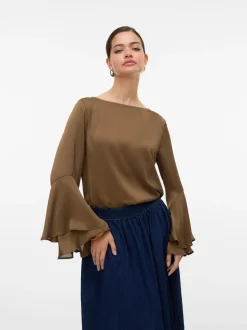 Vmliva Wide Sleeve Top Brown